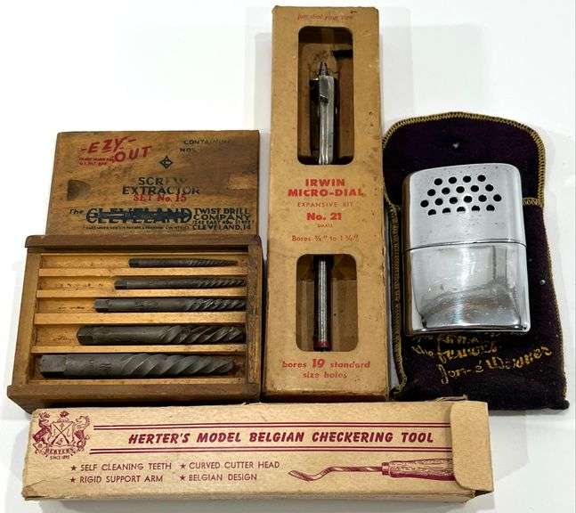 Vintage Tools - Checkering Tools / Jon-E Hand Warmer / IRWIN Drill Bit ...