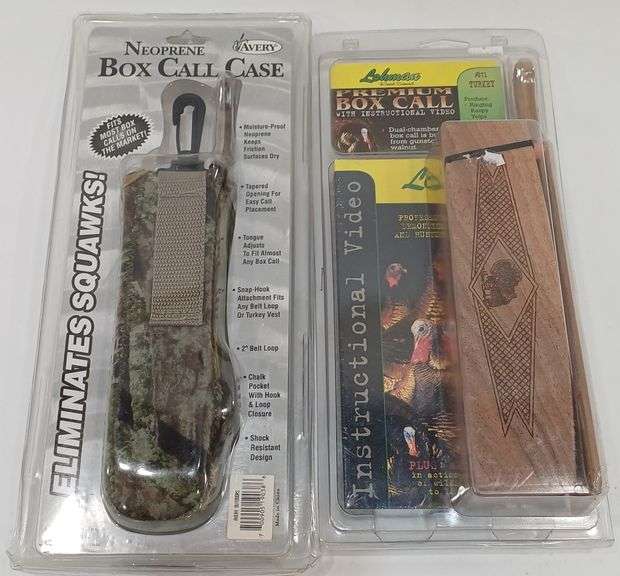 Lohman Rattle Box Lohman Premium #871 Turkey Box Call & Avery Neoprene Box Call Case ...