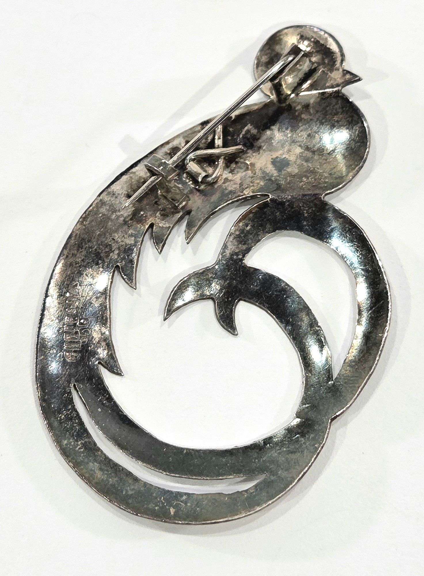 Silver Bird of Paradise Brooch - Black And Gold Auctions