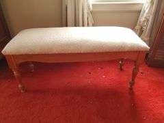 Padded Bench. Antique