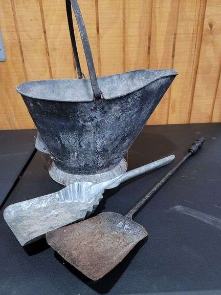 Antique Coal Bucket and Shovel