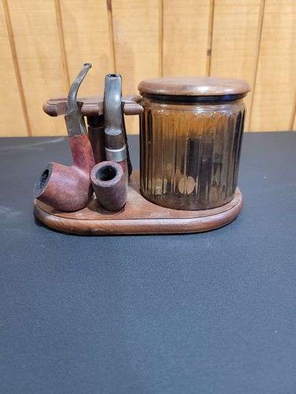 Pipe Stand and tobacco canister