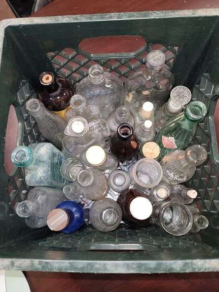 Box Lot of Antique Bottles