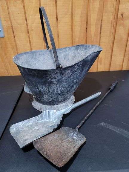 Antique Coal Bucket and Shovel