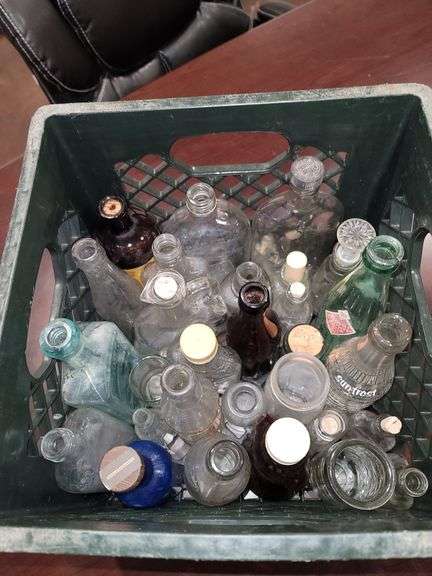 Box Lot of Antique Bottles