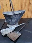Antique Coal Bucket and Shovel