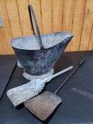 Antique Coal Bucket and Shovel