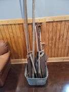 Square Galvanized Wash Tub and tools