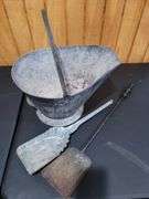 Antique Coal Bucket and Shovel