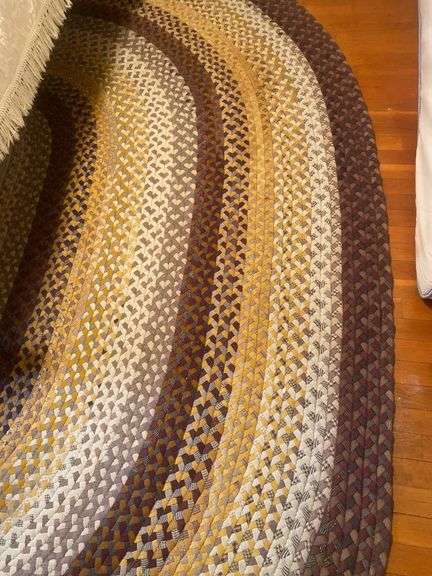 Cornbread Rug Cocoa Bean Rustic Braided Oval Rug - Baker Auctions & Real Estate, LLC