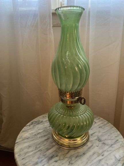 Vintage green lamp - electric