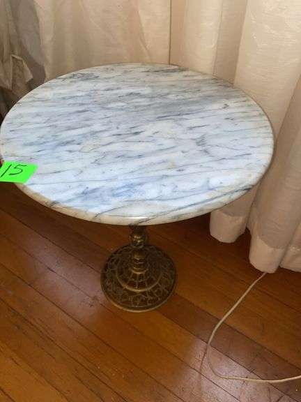 Brass & marble table