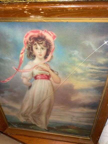 Framed outdoor and people artwork