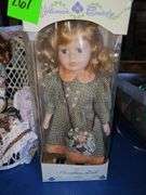 Victorian Beauty 12" Porcelain Doll, Victorian 12" Porcelain Doll with White Wicker Chair, 8" Native