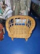 Victorian Beauty 12" Porcelain Doll, Victorian 12" Porcelain Doll with White Wicker Chair, 8" Native