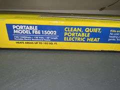 er osh 
1ahM 
PORTABLE 
MODEL FBE 15002 
750/1500Watts • 120 Volts . 48" Length 
Portable Electric B