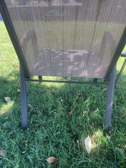 2 gray patio chairs - Baker Auctions & Real Estate, LLC