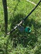Propane burner with twin head and foldable steel stand