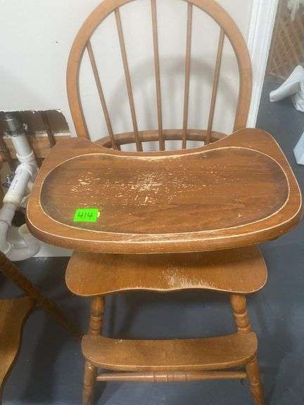 Vintage wooden high chair