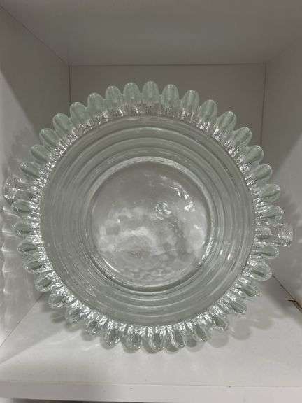 Unique clear glass bowl