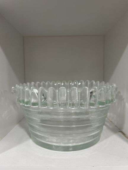 Unique clear glass bowl