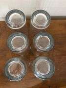 Clear drinking glasses