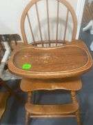 Vintage wooden high chair