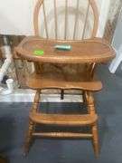 Vintage wooden high chair