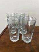 Clear drinking glasses