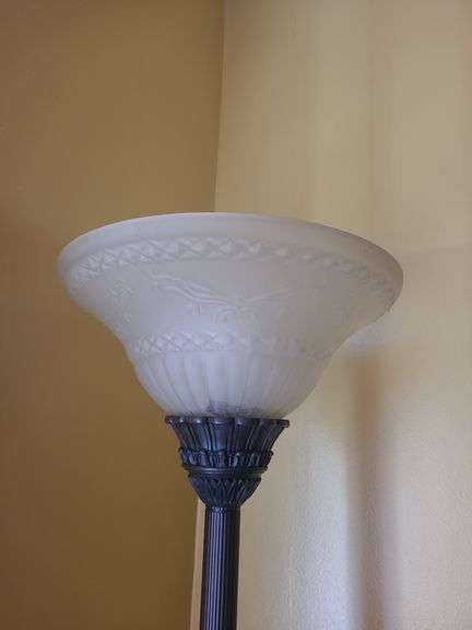 Floor Lamp with Frosted Glass Shade