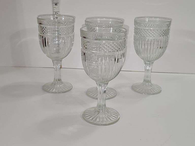 Libbey Radiant water goblets.