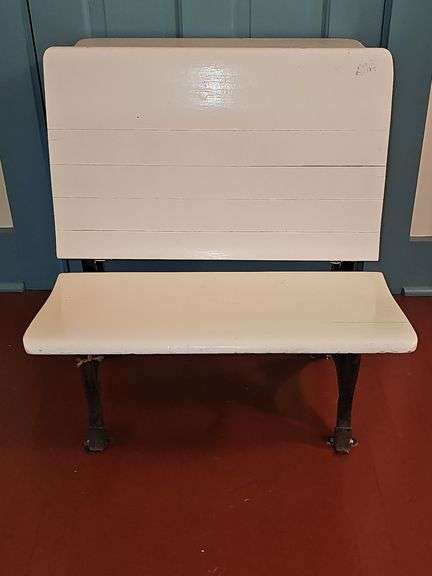 Vintage Wood & Cast Iron Child's School Desk