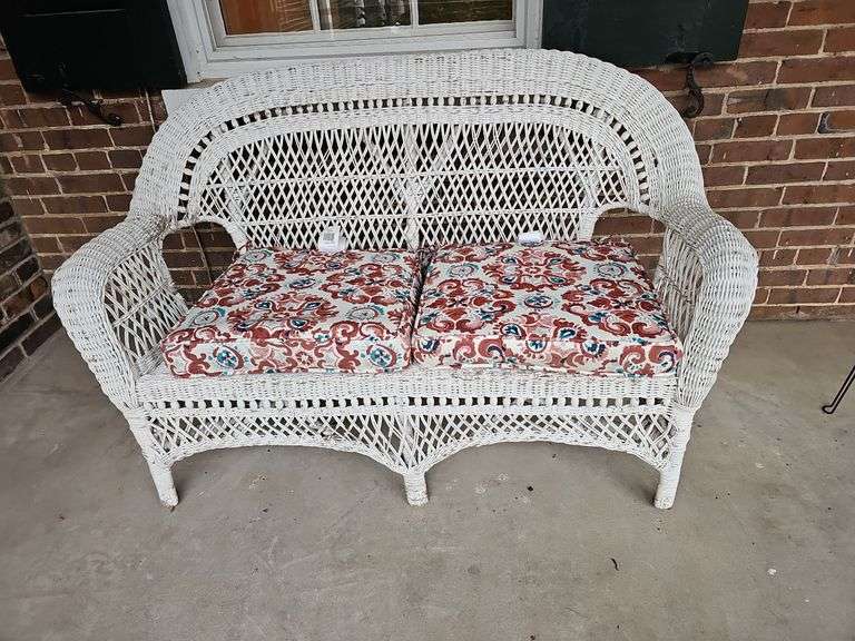 Wicker Loveseat with Cushions