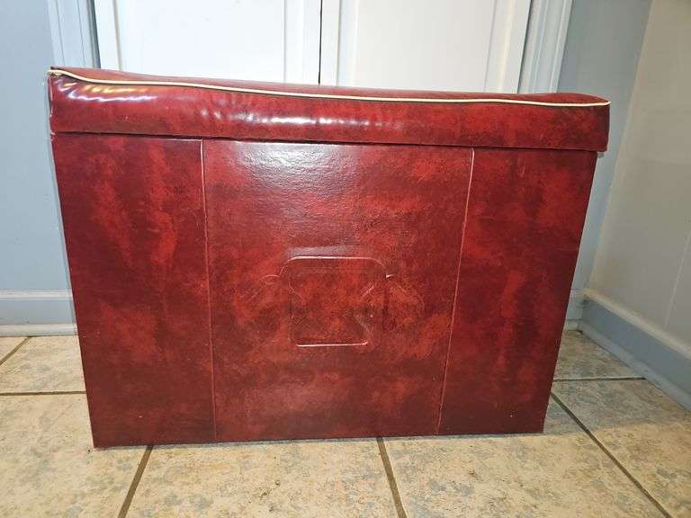 Red Vinyl storage trunk