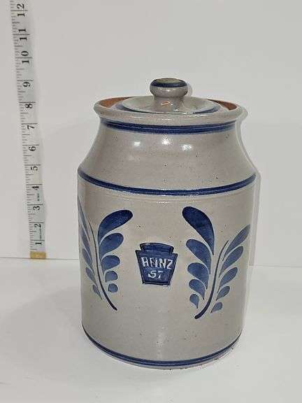 Heinz 57 salt-glazed stoneware canister
