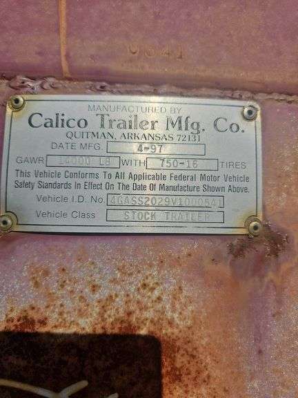 Calico Gooseneck Cattle Trailer