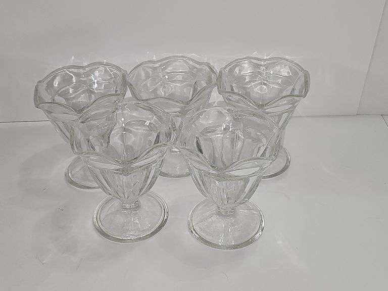 Sherbet & ice cream glasses (clear glass)