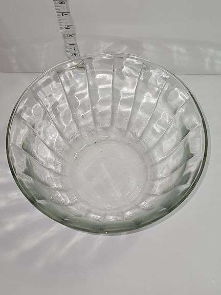 Cleat glass serving bowl & platter