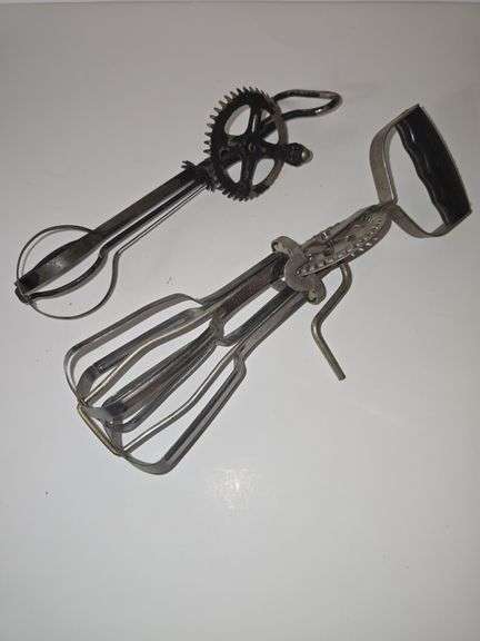 Vintage Metal Hand Crank Egg Beater (qty 2)