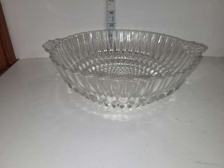 Cut glass serving bowls