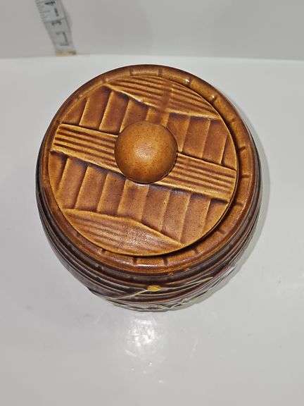 "Whiskey Barrel" cookie jar.