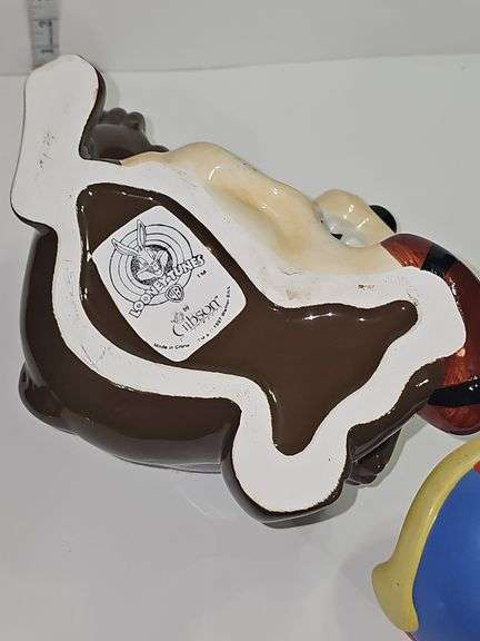 Tazmanian Devil Vintage Cookie Jar Looney Tunes Taz Playing Football Warner Bros