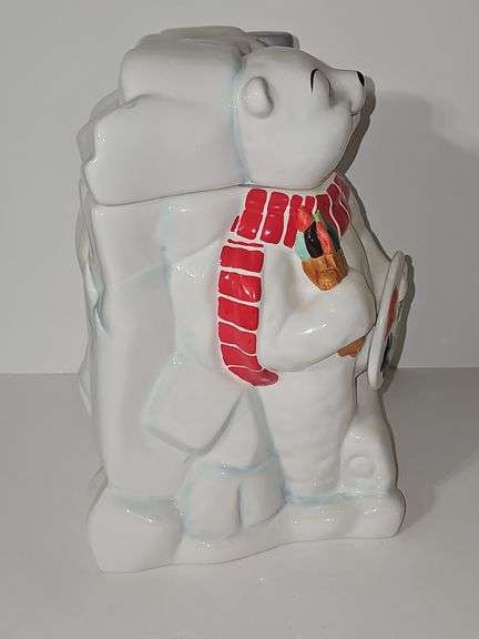2000 Cola-Cola Coke Work Of Art Polar Bear Cookie Jar