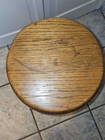 Vintage "Munising" Wooden Stool
