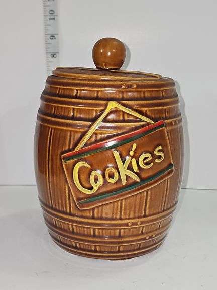 "Whiskey Barrel" cookie jar.