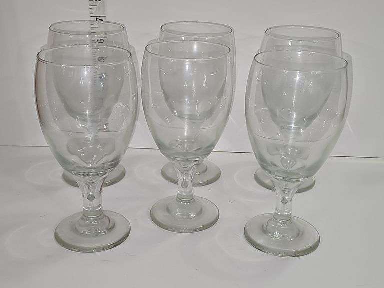 Water Goblet clear glass set