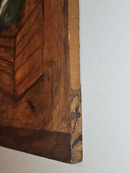 Americana Folk Art painted on wooden board