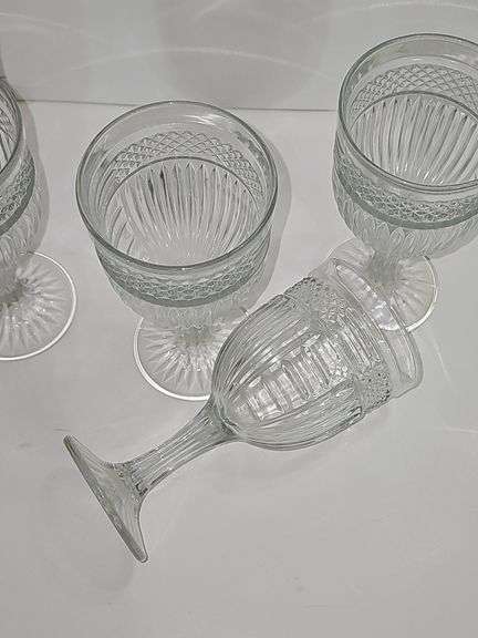 Libbey Radiant water goblets.