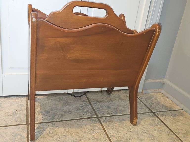 Vintage Wooden Magazine Rack