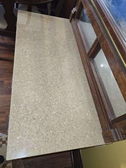 Antique Victorian Walnut Marble Top Dresser & Mirror.